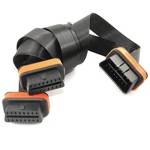 1,01 Meters 1 m 16 Pin OBD2 OBD II Ultra Low Profile 1 maschio a 2 femmine,… - immagine 2