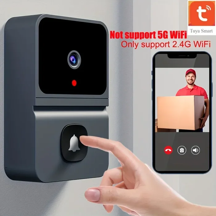 1 Pz Campanello Video Intelligente, Senza Fili Wi-Fi Per Abitazione A Basso Consumo Con Standby Prolungato, App Per Citofono Da Remoto, Archiviazione Cloud Gratis (batteria Integrata)