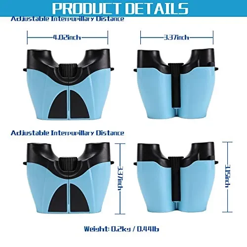 10×22 Binocolo Professionale, Telescopi Compatto per Adulti, Potente B - immagine 2