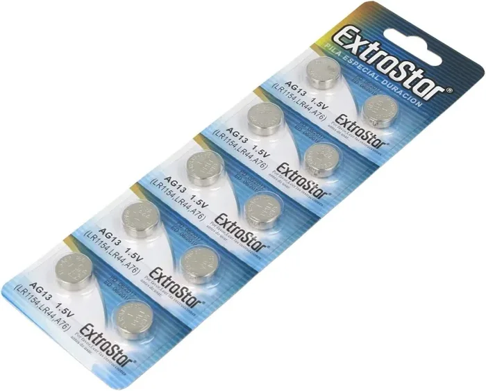 10 BATTERIE A BOTTONE PILE AG13 1,5v SR44 LR44 LR1154 357 SR1154 - immagine 2