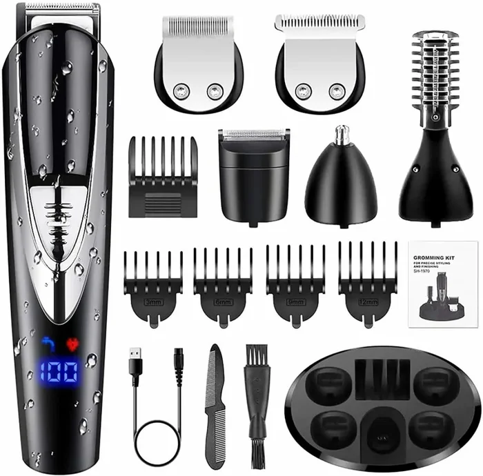 10 in1 Impermeabile IPX7 Tagliacapelli kit uomo Professionale…