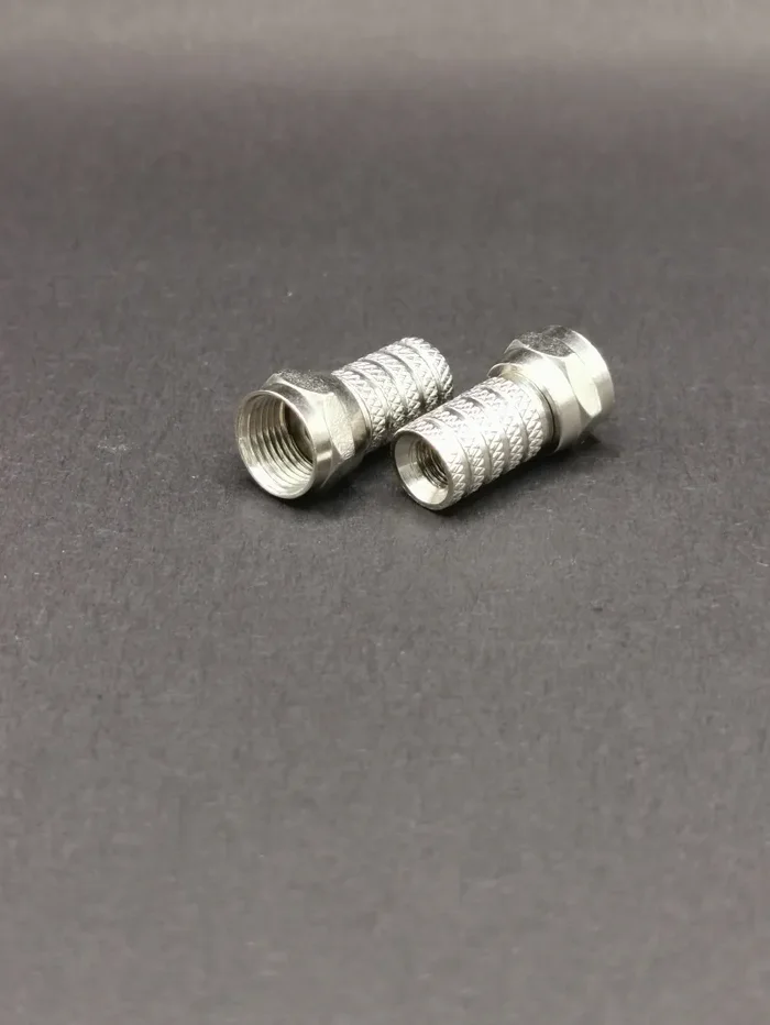 10 pcs Connettore F | dritto, connettore nichelato | 75 Ohm | Twist-on | Diametro ingresso cavo: 5 mm | corpo in ottone | sacchetto di plastica - immagine 2