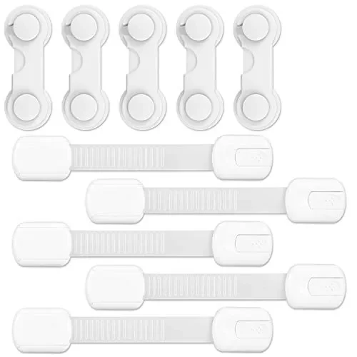 10 Pezzi Bambini Chiusure di Sicurezza, Yosemy Cinghia Regolabile…