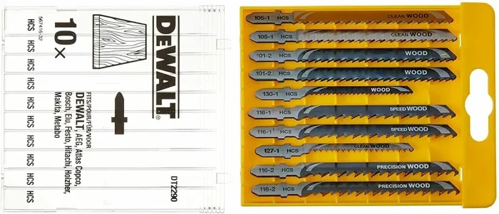 10 x Lame per seghetto alternativo Punte per legno di varia misura Dewalt DT2290