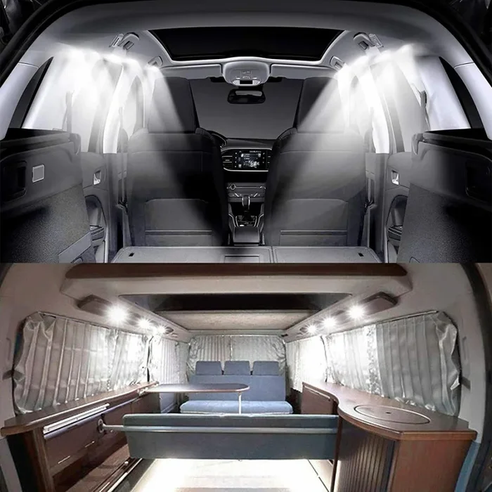 10 x Moduli di luci a LED per interni rimorchi fugoni, 4 LED ogni modulo 12 V - immagine 2