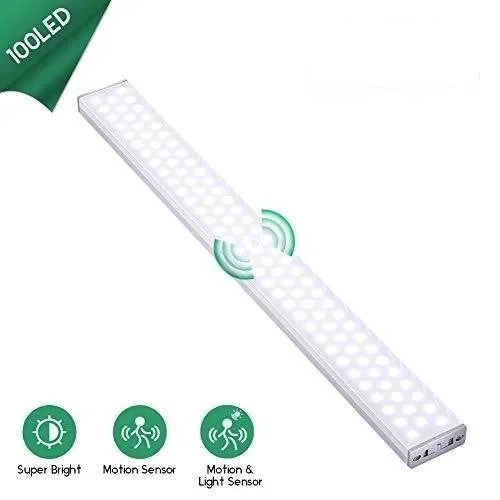 100 LED Luce Led Armadio con Sensore, Movimento Armadio, Lampada Notte…