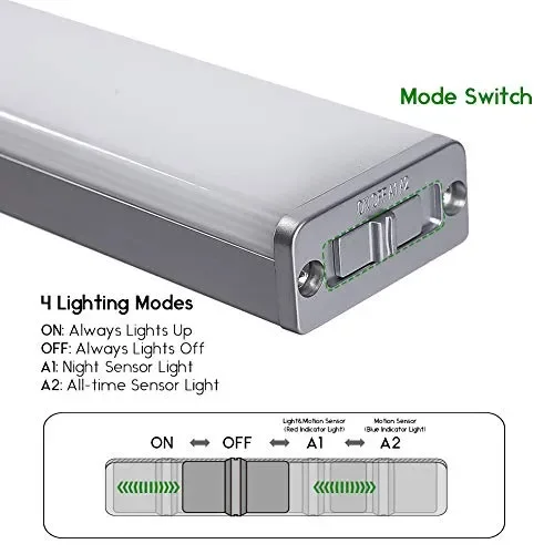 100 LED Luce Led Armadio con Sensore, Movimento Armadio, Lampada Notte… - immagine 3