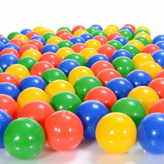 100 palline colorate in plastica, diametro di 6 cm per Piscine Giocattolo - immagine 2