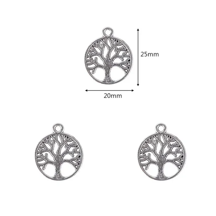 100pz Pendenti Ciondoli Colore Argento Antico Tibetani, Ciondolo - immagine 3