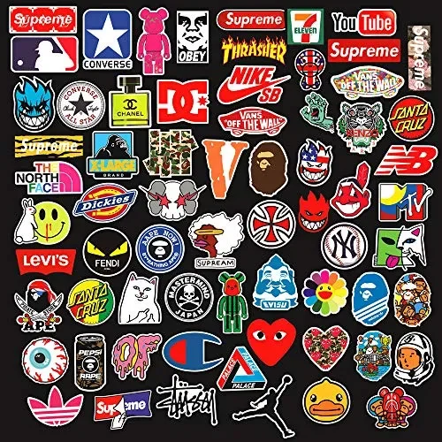 101 Pezzi Kit Adesivi Graffiti, Vsco Stickers Tumblr Vinyl Kawaii colorful - immagine 2