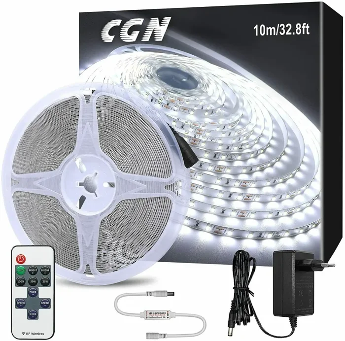 10M Striscia LED Dimmerabile, CGN Nastri Strisce 10M, Bianco Freddo