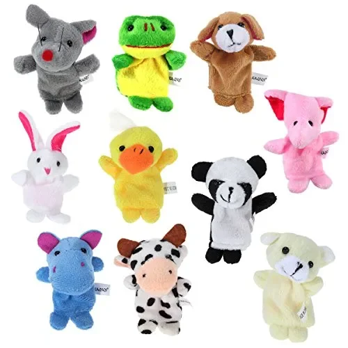 10pcs Different Finger Cartoon Animal burattini in morbido velluto Dolls…