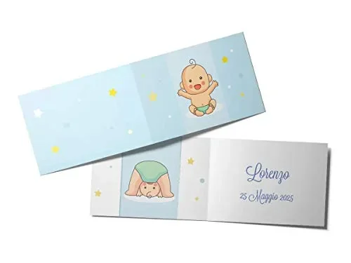 110 Biglietti Bomboniera Nascita Battesimo Compleanno Bimbo