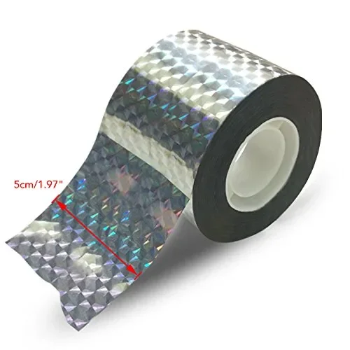 110m x 5 cm Nastro Repellente olografico Riflettente, per 110 m x 5 - immagine 2