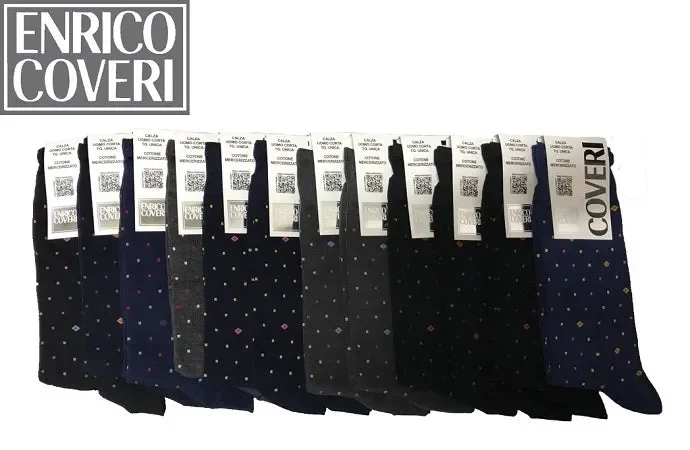 12 PAIA DI CALZE UOMO CORTE ENRICO COVERI ART DYNAMIC LINE 202 COLORE FOTO MISURA UNICA
