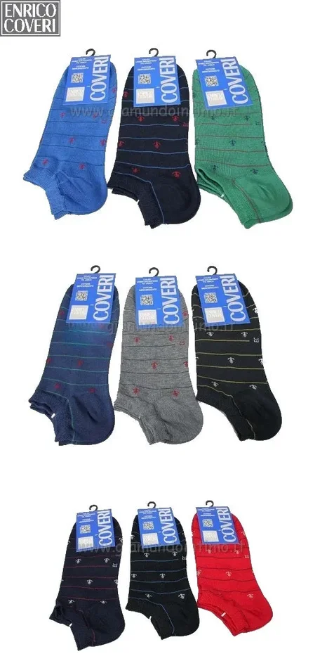 12 PAIA DI SALVAPIEDE UOMO IN COTONE ENRICO COVERI ART GHOST 196 COL. FOTO TG. UNICA