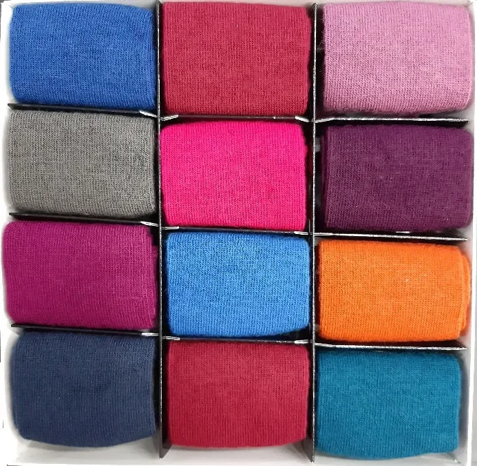 12 paia di tubetto donna soft pezzini art DGB-574 colore foto misura unica