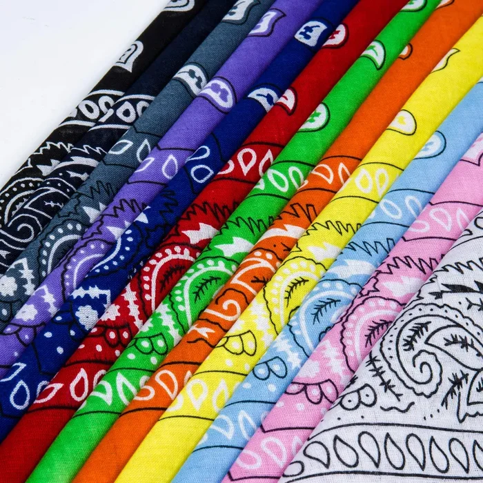 12 Pezzi Bandana per Capelli, 100% Cotone Disegno Paisley – Multiuso… - immagine 3