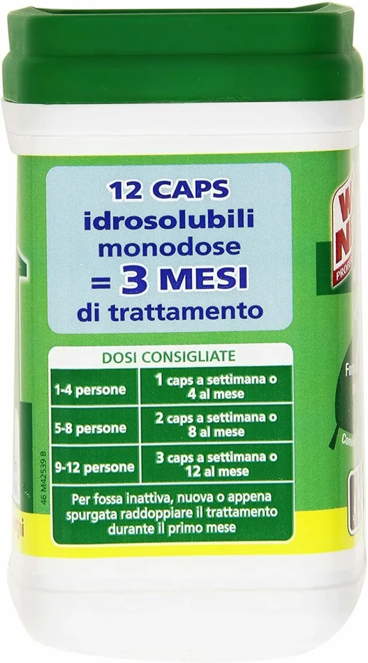 12 x Capsule per WC, Trattamento fosse biologiche, Evita cattivi odori ingorghi - immagine 3