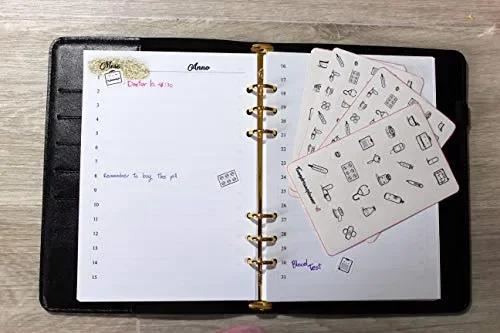 120 medical stickers, 4 fogli di adesivi per agenda medica - immagine 2
