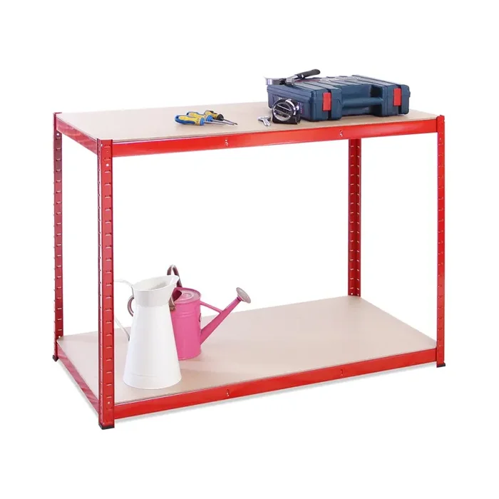 120cm Wide, 60cm deep, 90cm High, Red Garage Shed Racking Storage Workbench,… Online