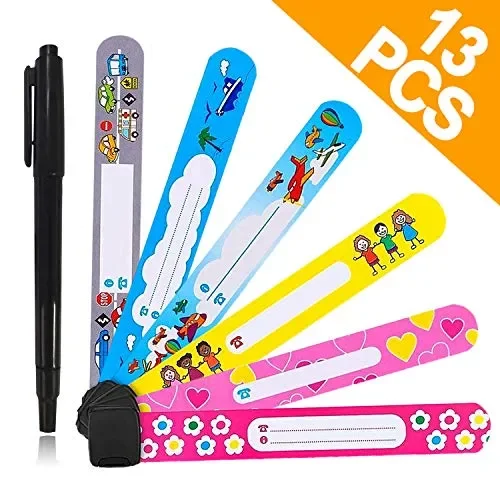 13 PCS Braccialetti Identificativi Bambini, Emergenza Braccialetto per 13