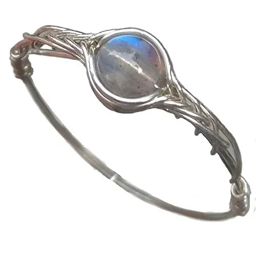 14# (9-26 1/2 opzione) Pietra naturale di luna Corda d’argento 925…