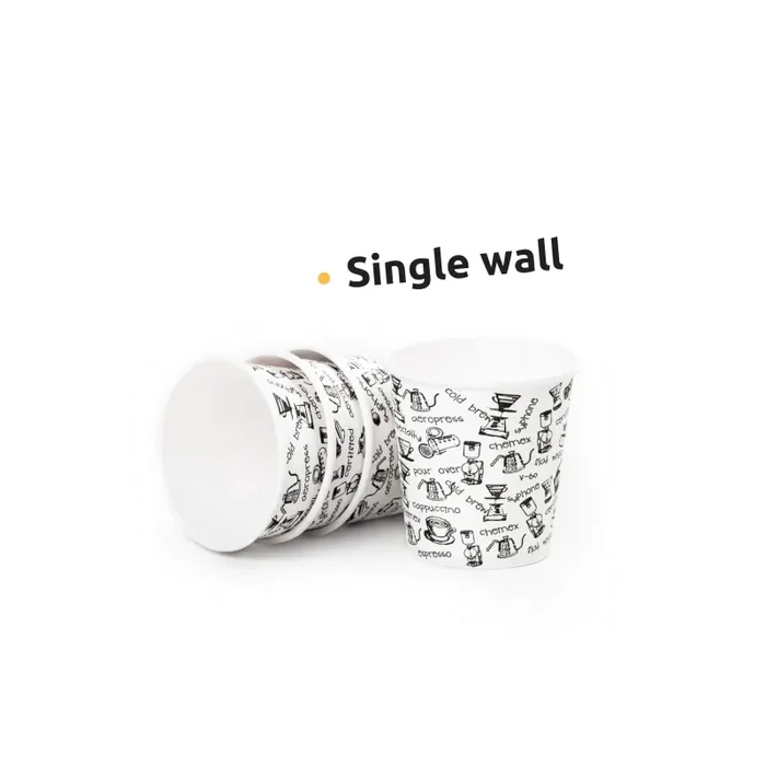 140 Bicchieri Carta Espresso To Go 110 ml Con Bastoncini Per Mescolare In 140 - immagine 2