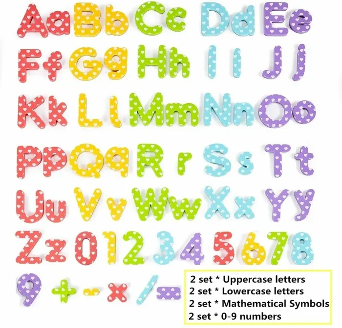 140 x Lettere a numeri per bambini magnetici, Magneti per frigo, Apprendimento In saldo - immagine 2