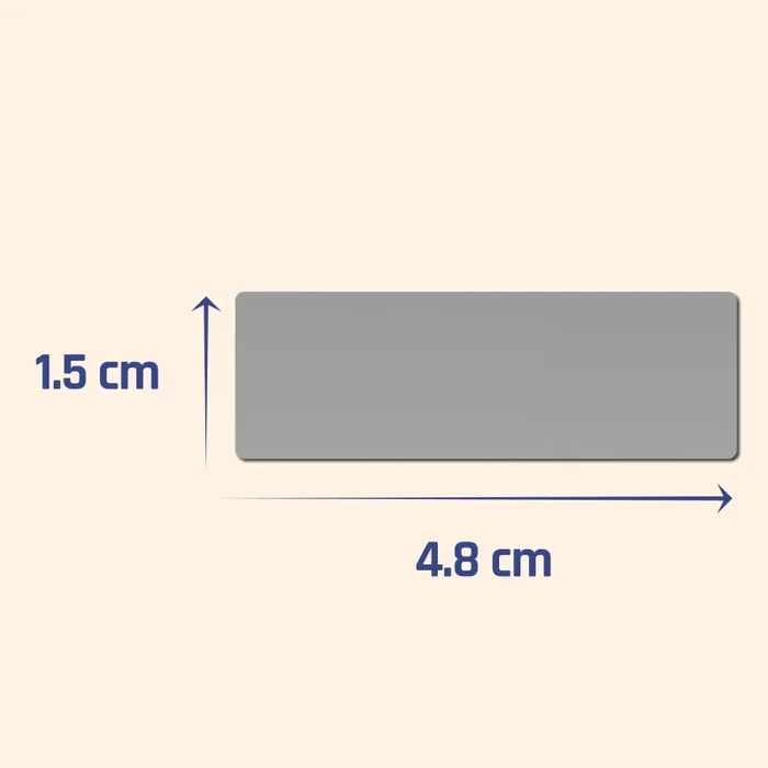 150 pezzi, Gratta e Vinci Adesivo Etichette, Scratch 4,8 x 1,5 cm, Grigio - immagine 2