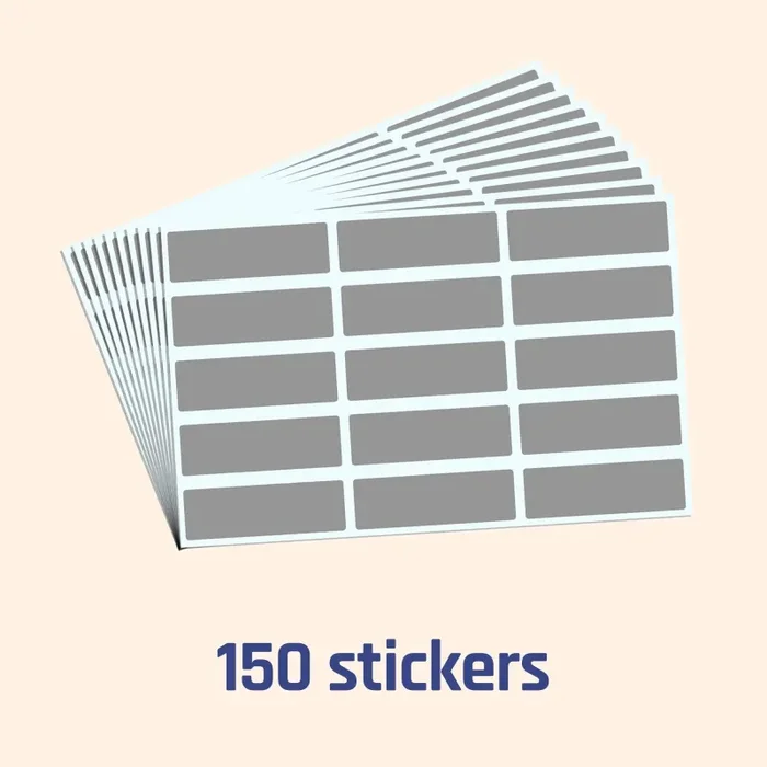 150 pezzi, Gratta e Vinci Adesivo Etichette, Scratch 4,8 x 1,5 cm, Grigio - immagine 3