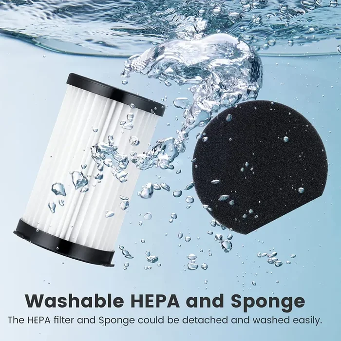 16 Pezzi Filtro di ricambio compatibile con gli aspirapolvere Ariete Handyforce 2761 e 2759, 8 filtri + 8 filtri in schiuma - immagine 2