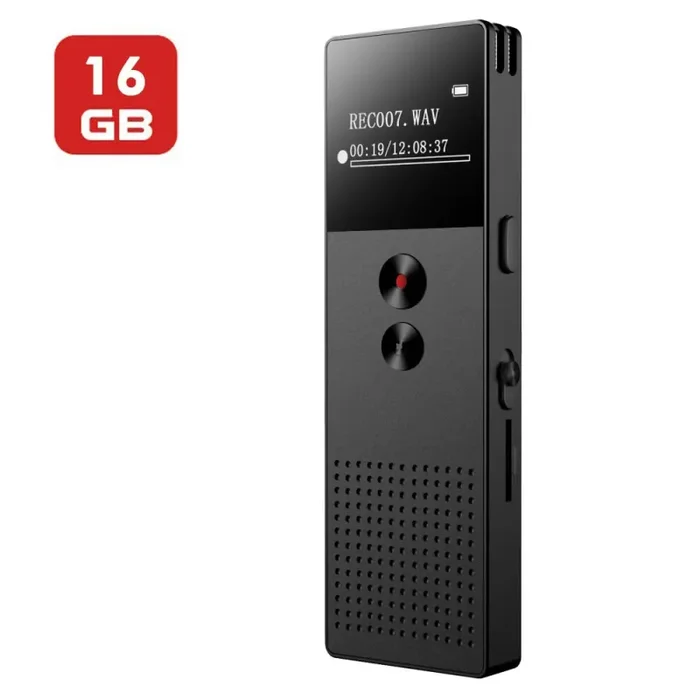 16GB Mibao Registratore vocale digitale 9.2*0.9*3.1CM, Black Online