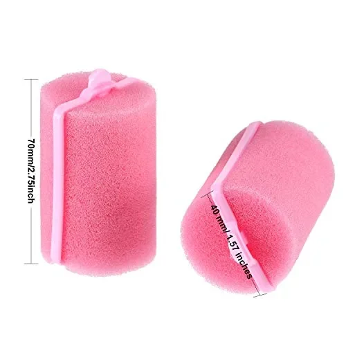 18 Pezzi Spugna Capelli Bigodini 40 mm Schiuma Morbida Styling… Online - immagine 2