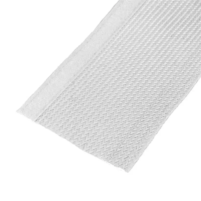 1m Guaina flessibile per cavi d5-10mm Bianco Canalina per cavi Tubo flessibile in tessuto Gancio + anello - immagine 3