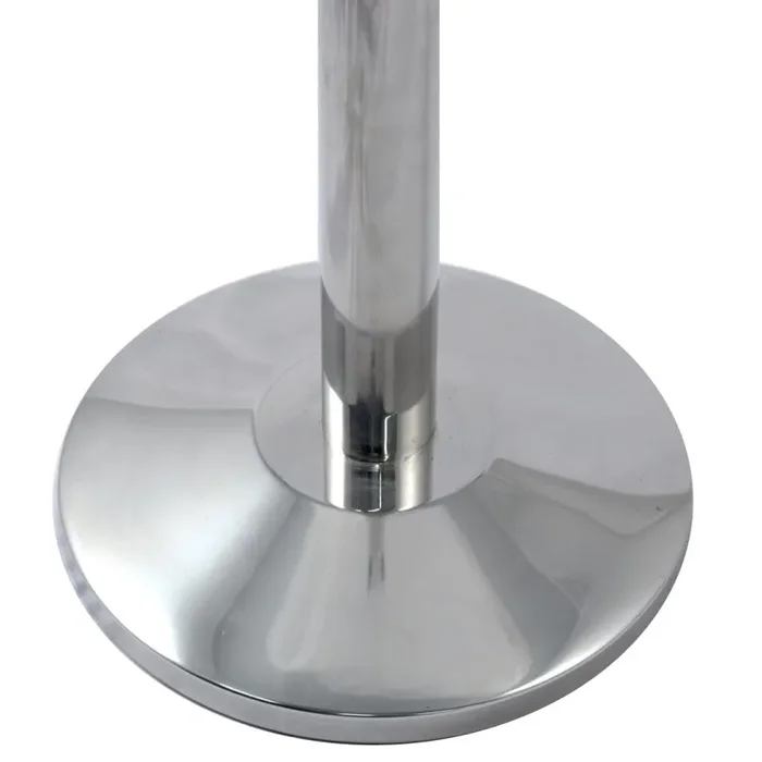 2 Colonnine Tendinastro 3 metri in Acciaio Inox Spazzolato Ø36×101 cm Nastro Giallo/Nero - immagine 3