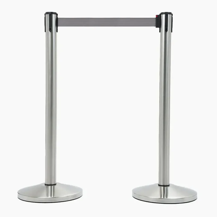 2 Colonnine Tendinastro di 3 m in Acciaio nastro Grigio