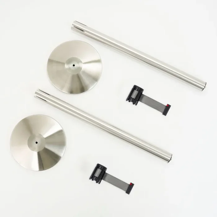 2 Colonnine Tendinastro di 3 m in Acciaio nastro Grigio - immagine 3