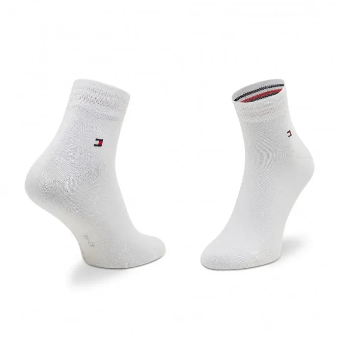 2 paia Calze uomo Tommy Hilfiger art. 342025001 colore 300 bianco misura a scelta - immagine 2