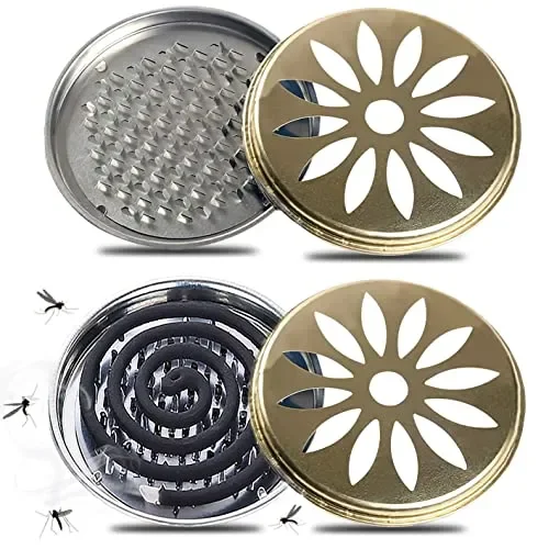 2 Pezzi Bobina di Zanzara Materiali Ecologica Riciclati.Porta Bobina Repellente per Zanzare.Portatile Porta Zampirone con Copertura.Porta Incenso Anti Zanzara per Casa Campeggio Viaggi(Colore Casuale)