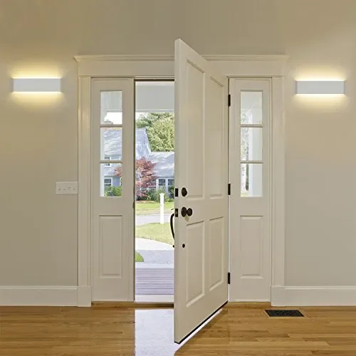 2 Pezzi LED Lampada da Parete 16W Bianco 2x 16w Caldo – Alluminio - immagine 2