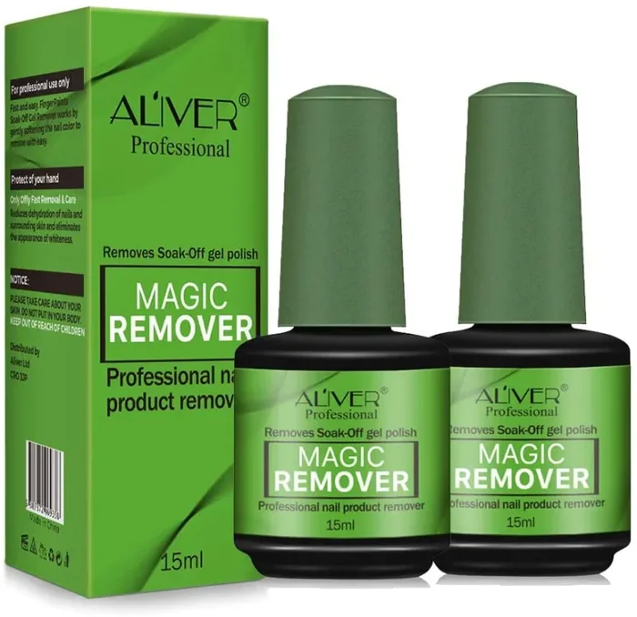 2 Pezzi Magic Soak Off Gel Nail Polish Remover, Quick and Safe, Rimuove lo Smalto in Gel Soak-Off in 3-5 Minuti, Facilmente e Rapidamente, Non Danneggia le Unghie