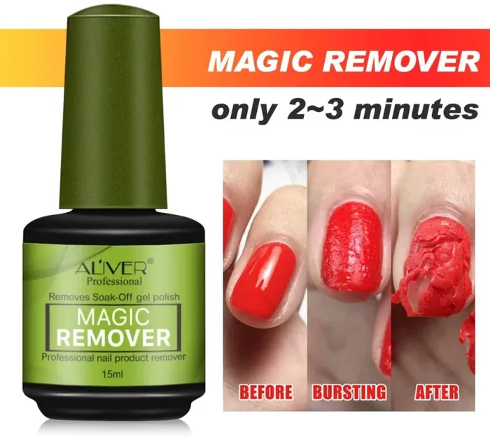 2 Pezzi Magic Soak Off Gel Nail Polish Remover, Quick and Safe, Rimuove lo Smalto in Gel Soak-Off in 3-5 Minuti, Facilmente e Rapidamente, Non Danneggia le Unghie - immagine 3
