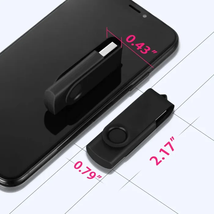 2 Pezzi Pendrive 64GB DataOcean Chiavetta USB 2.0 64 Gb, Nero, Argento Fornitura - immagine 2