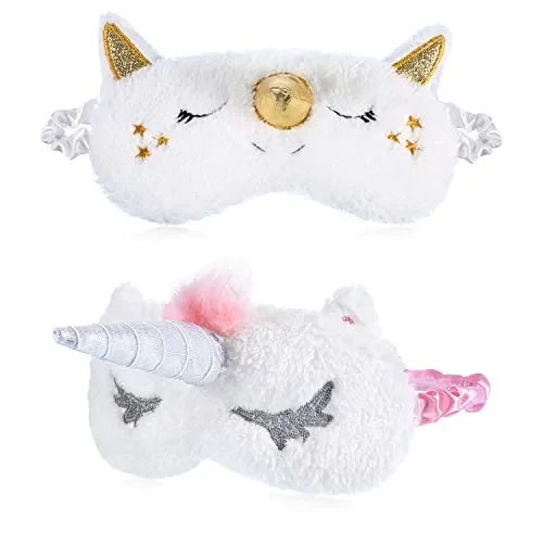 2 Pezzi Unicorno Maschera per Dormire Carino Benda Copertina per…