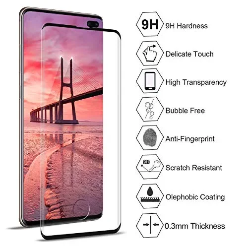 2 pezzi Vetro Temperato per Samsung Galaxy S10 Plus Pellicola Trasparente - immagine 2