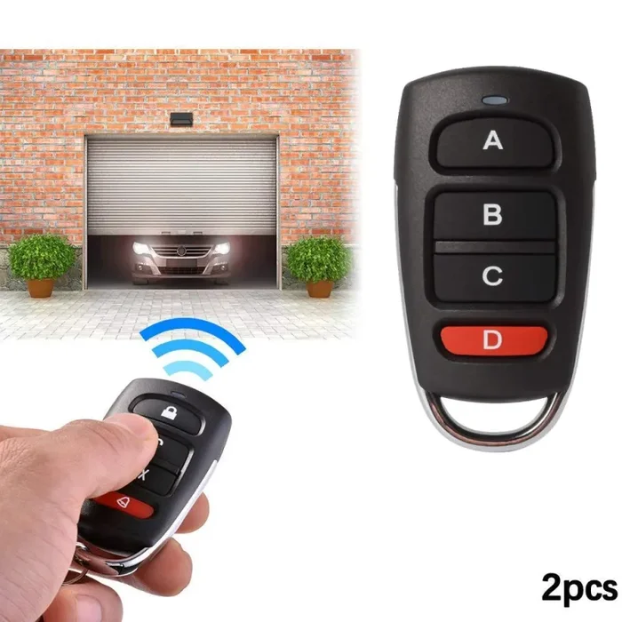 2 pz Universale Garage Cancello Automatico Clonazione Chiave Fob Abcd - immagine 2
