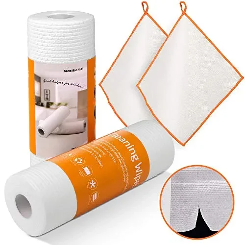 2 Rotolo di Straccio in Tessuto Non Riutilizzabile(50 PCS) e 2 Panni…