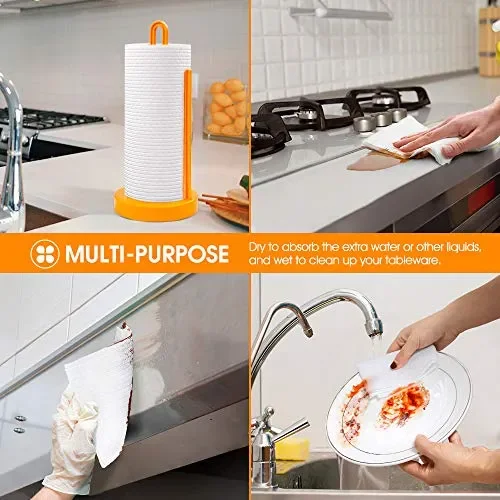 2 Rotolo di Straccio in Tessuto Non Riutilizzabile(50 PCS) e 2 Panni… - immagine 3