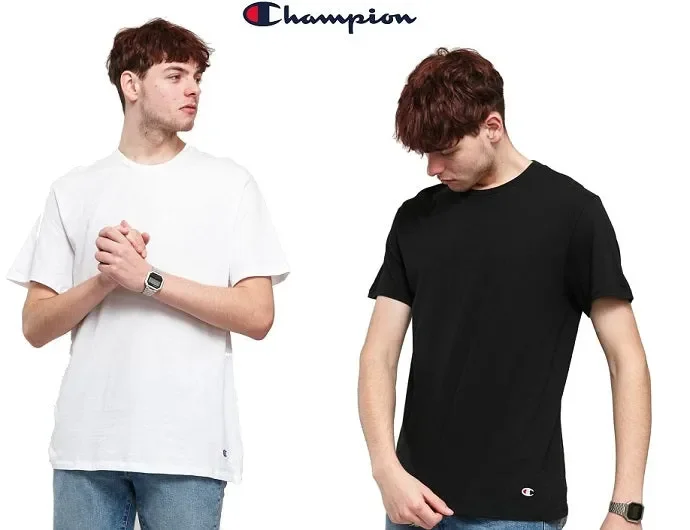 2 T-SHIRT UOMO GIROCOLLO CHAMPION ART Y09G5 COLORE E MISURA A SCELTA Fornitura